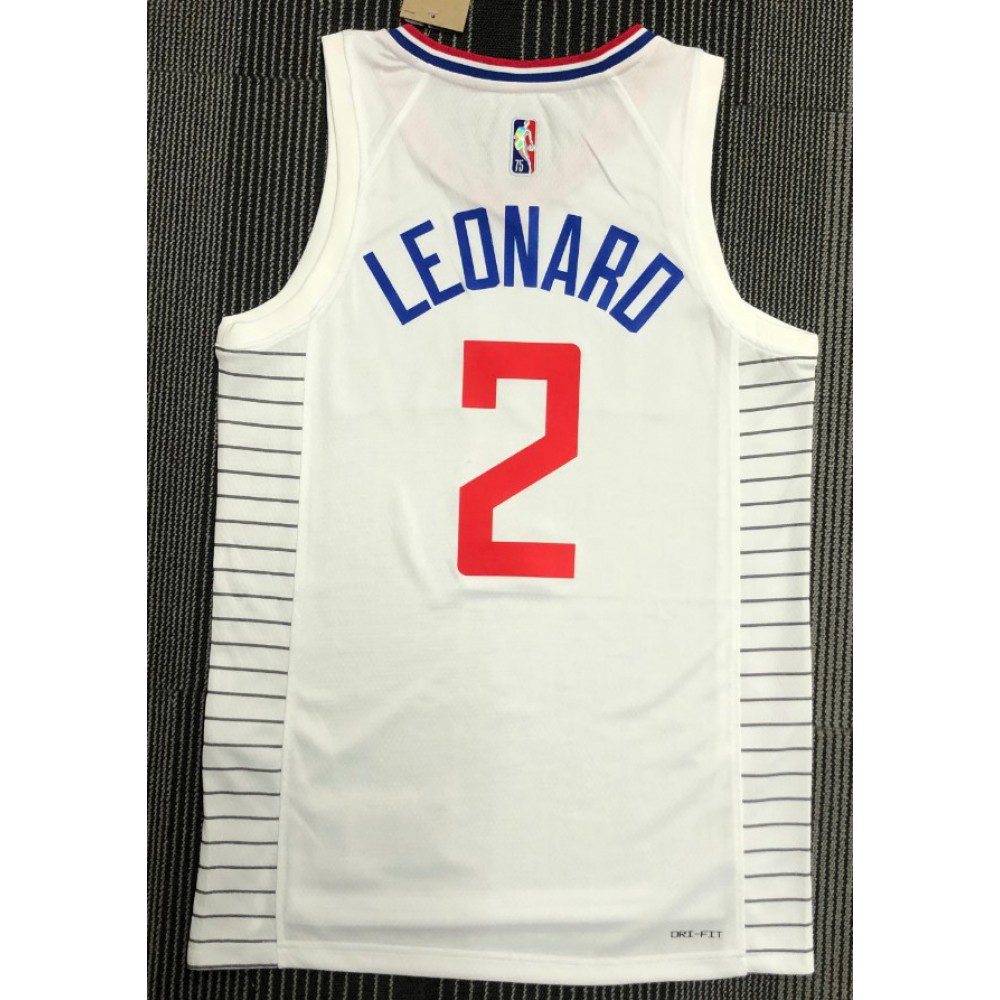 Men's Los Angeles Clippers Leonard #2 White Swingman NBA Jersey - Association Edition-Pro Kit Vault | Brand New 26/27 Sports Jerseys